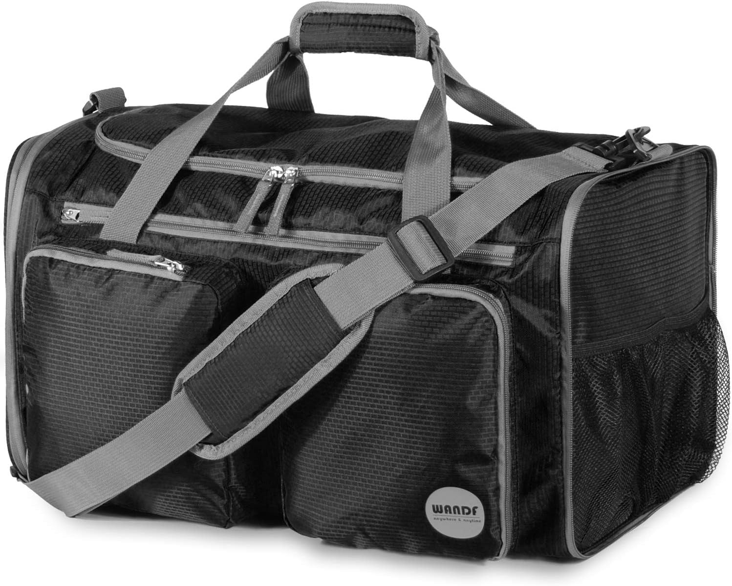 Foldable Sports Gym Bag with Wet Bag & Shoes Compartment, Travel Duffel for Men and Women